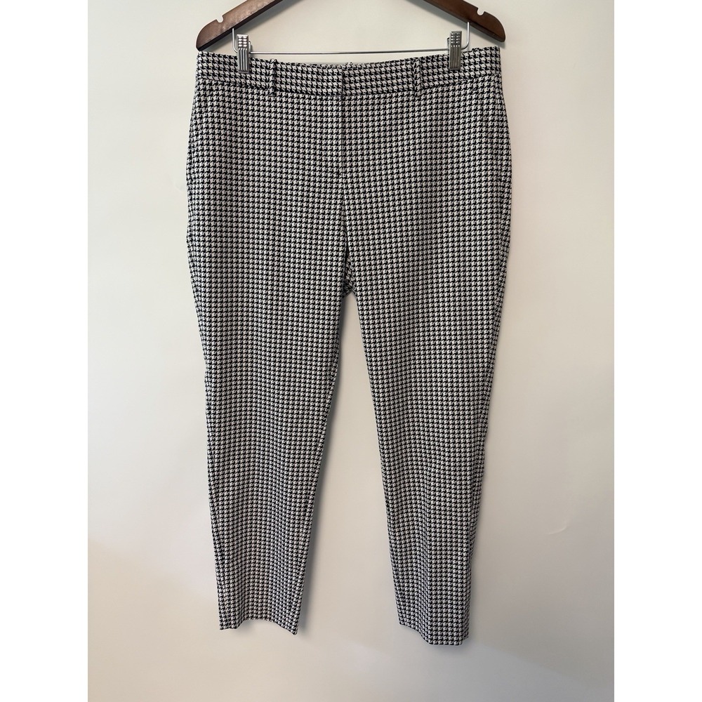 Theory Pants Treeca CL Winhall Houndstooth Ankle Crop sz 12 Classic Career